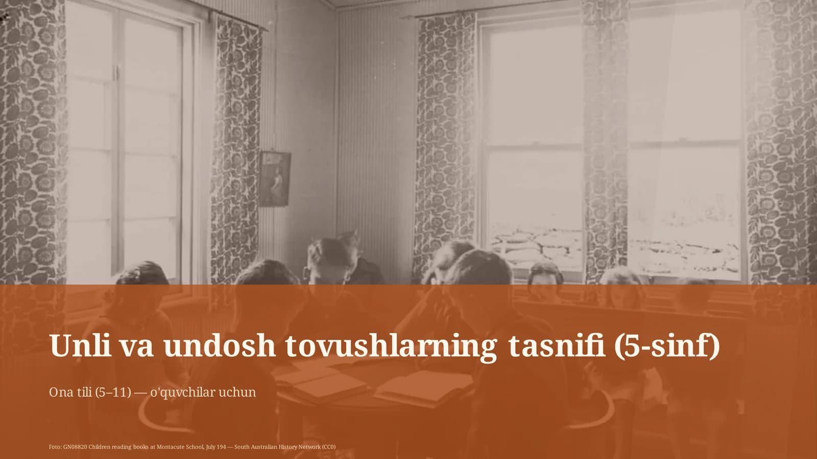 Unli va undosh tovushlarning tasnifi (5-sinf)