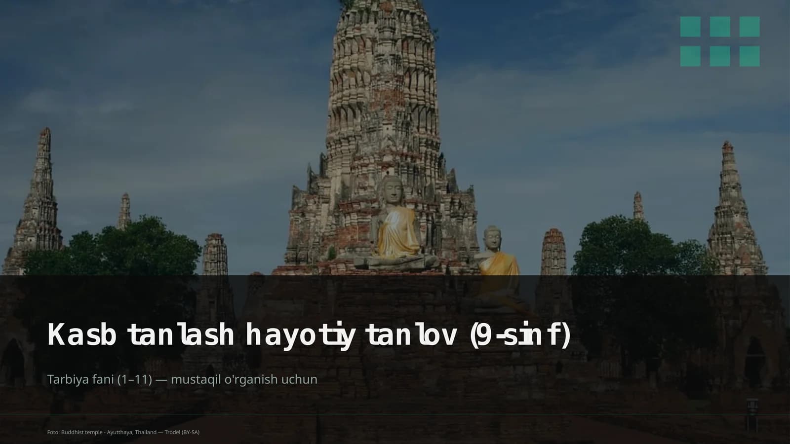 Kasb tanlash hayotiy tanlov (9-sinf)