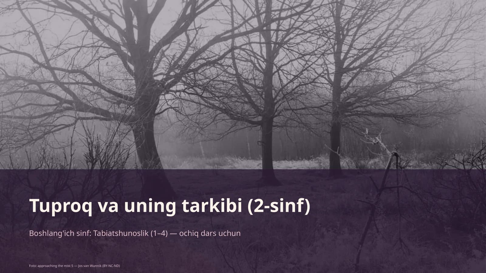 Tuproq va uning tarkibi (2-sinf)