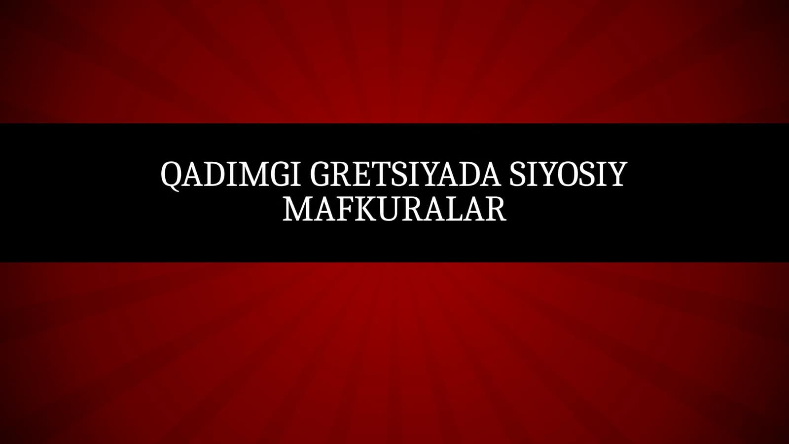 Qadimgi Gretsiyadasi siyosiy mafkuralar