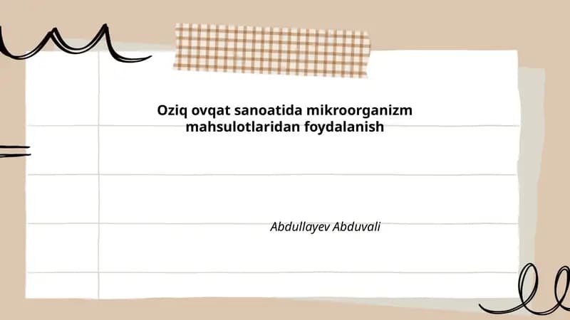 Fermentatsiya jarayonlari