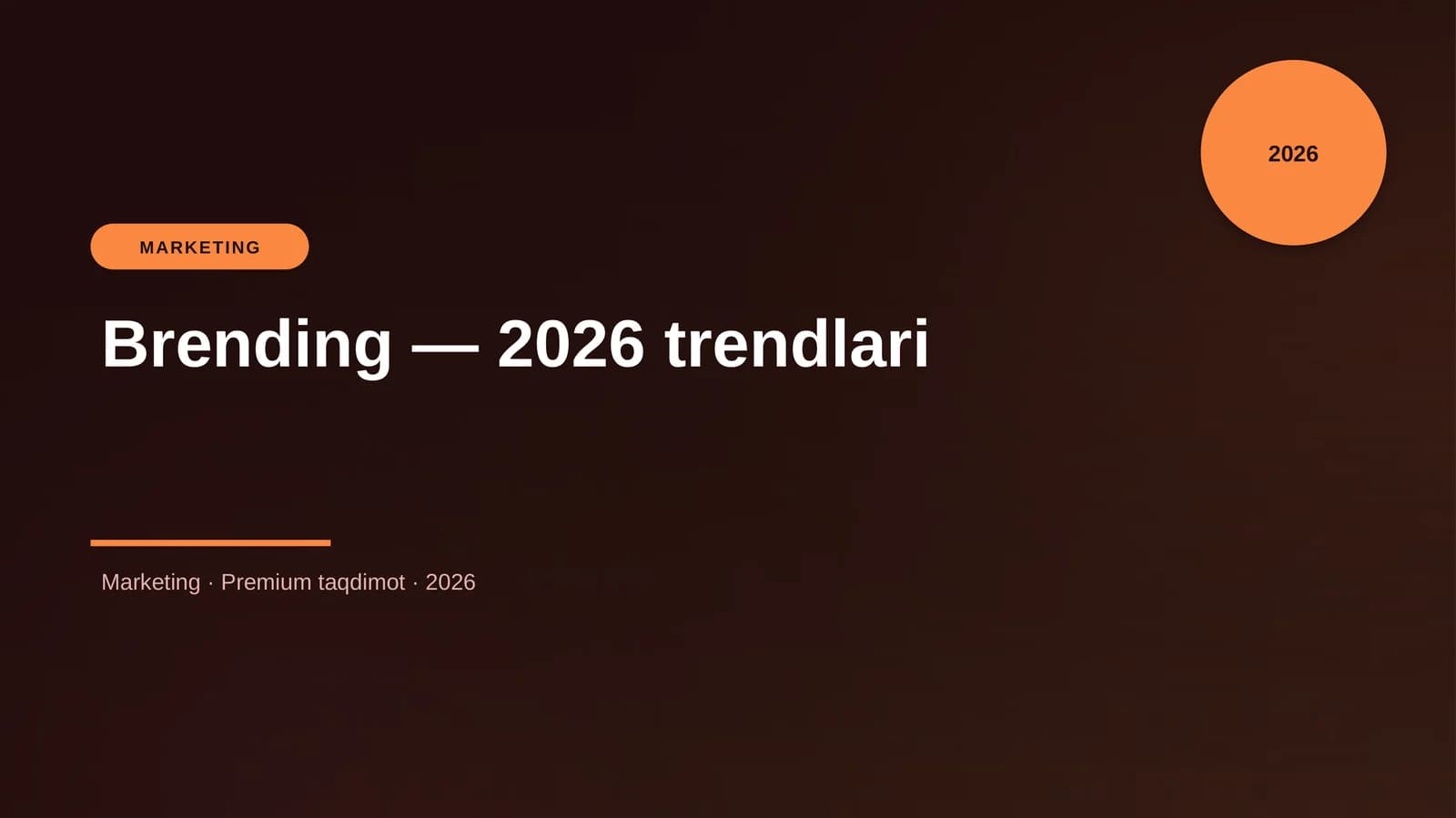 Brending — 2026 trendlari