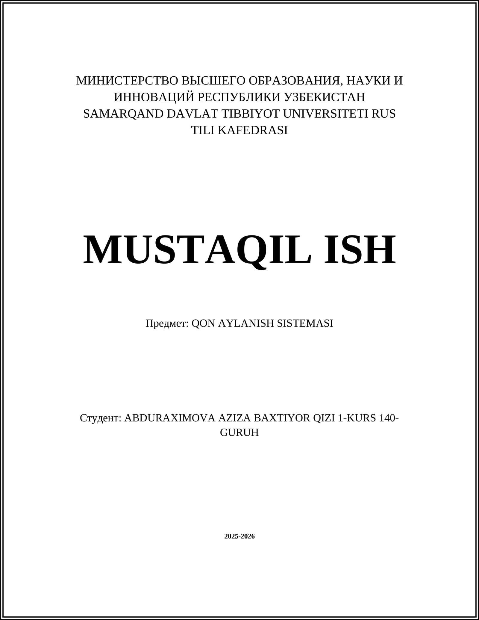 Qon aylanish tizimi