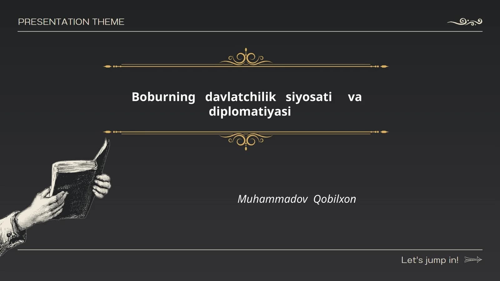 Boburning davlatchilik siyosati va diplomatiyasi