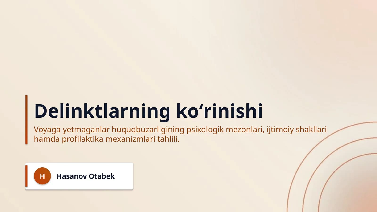 Delinktlarning koʻrinishi