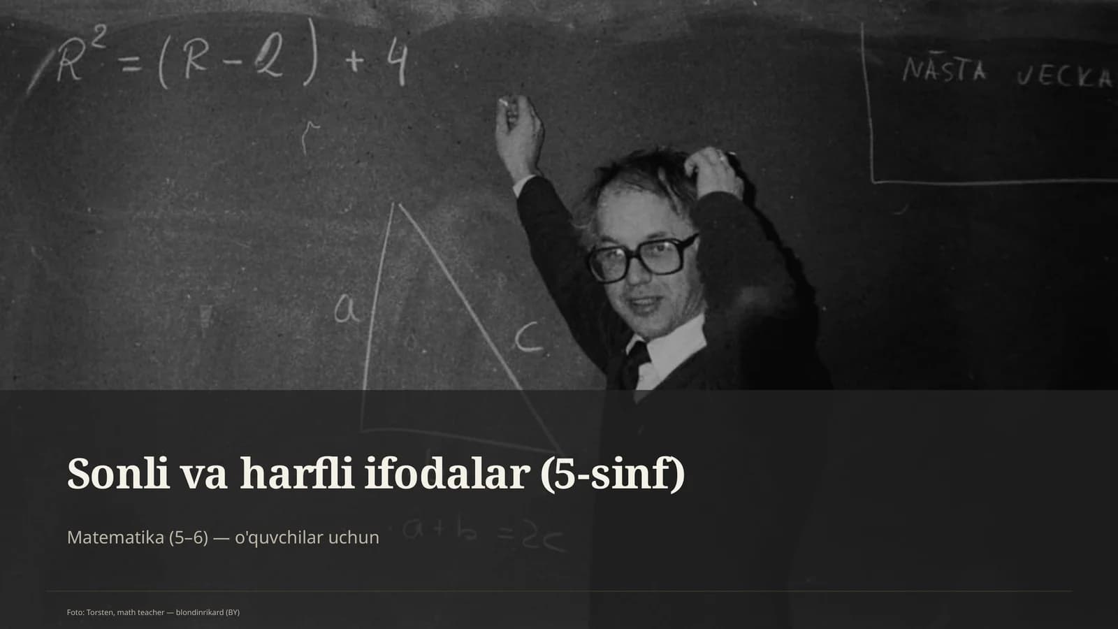 Sonli va harfli ifodalar (5-sinf)