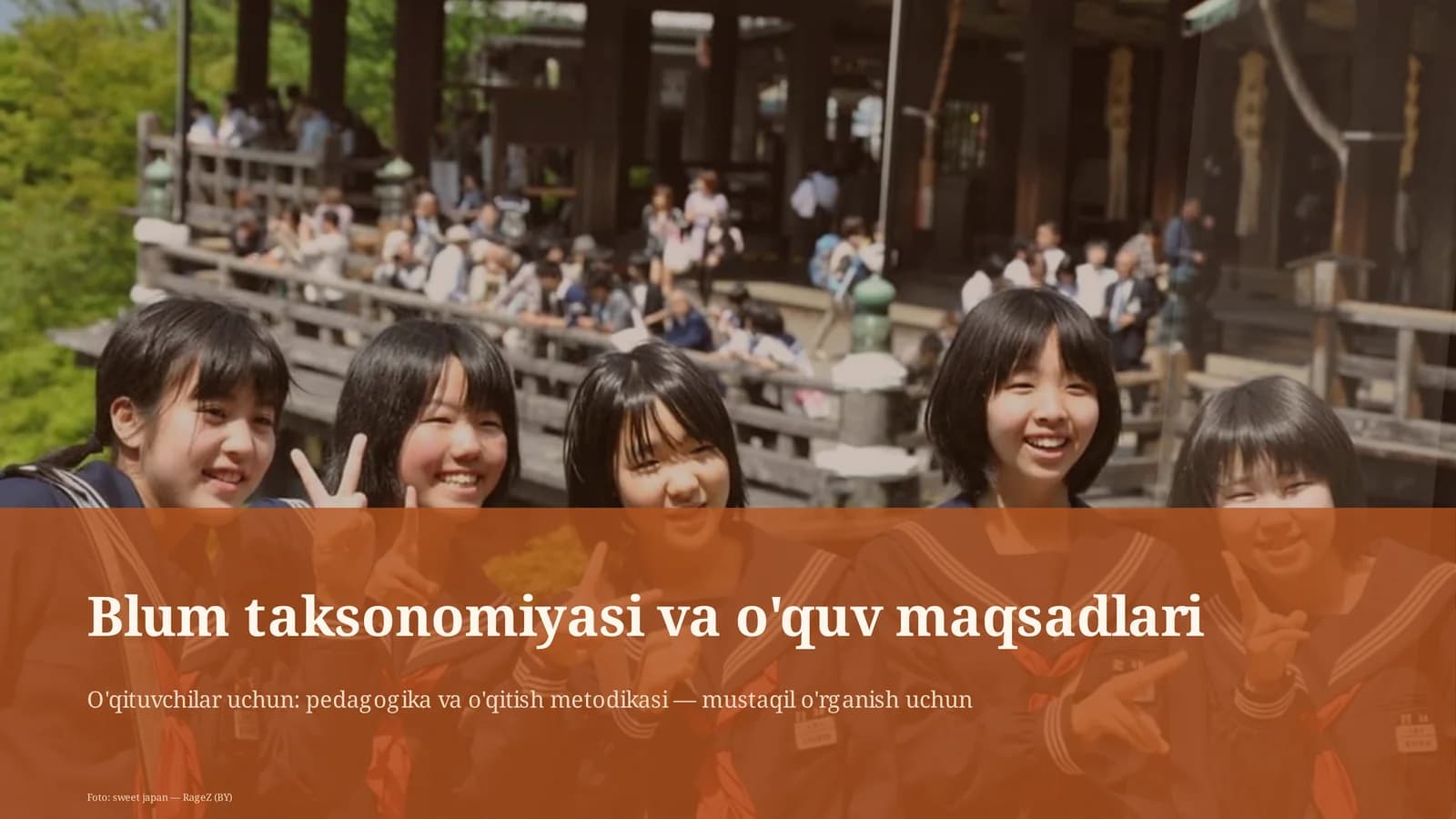 Blum taksonomiyasi va o'quv maqsadlari