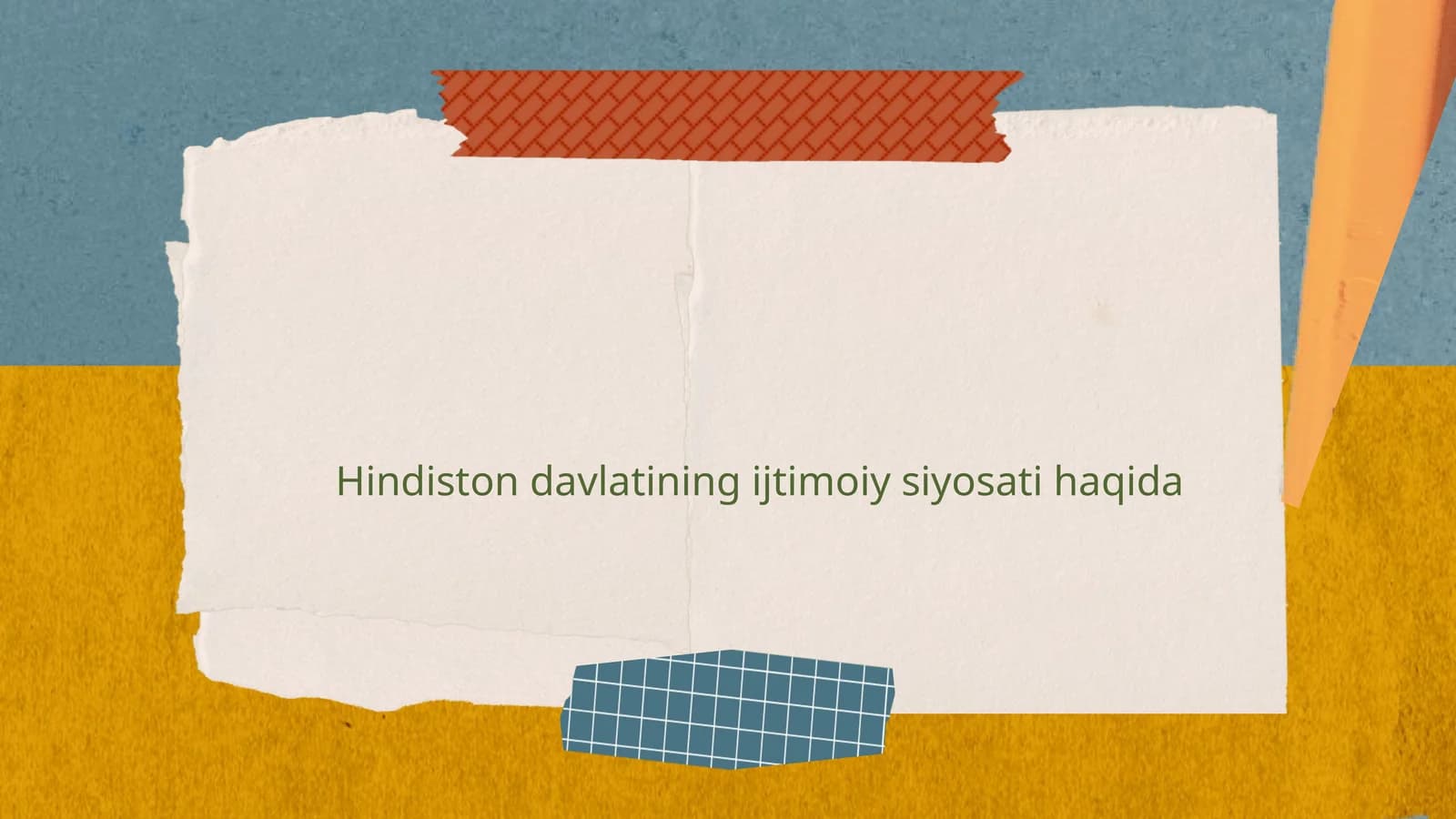 Hindiston davlatining ijtimoiy siyosati haqida