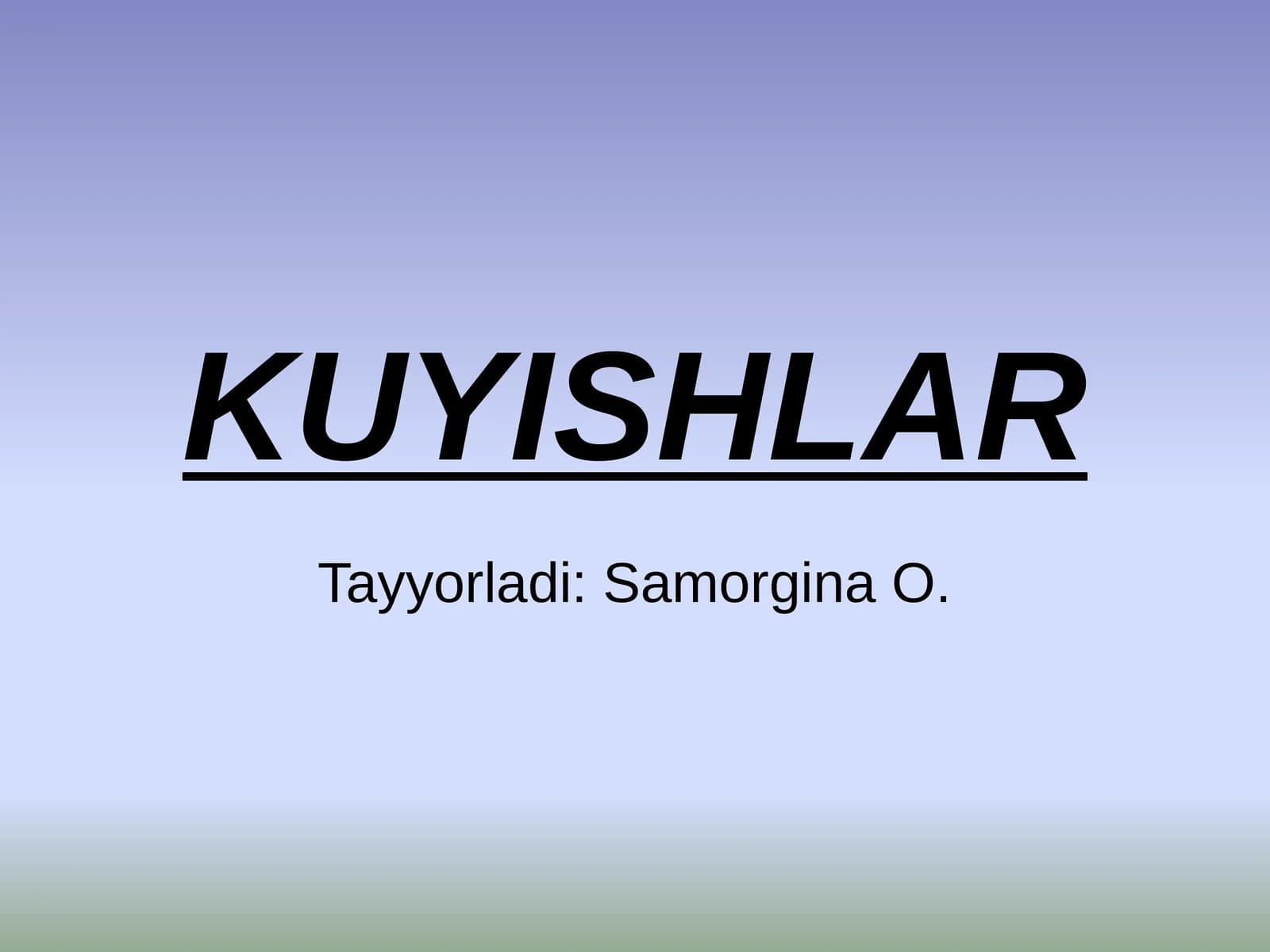 Kuyish jarohatlari va ularning tasnifi (PPTX)
