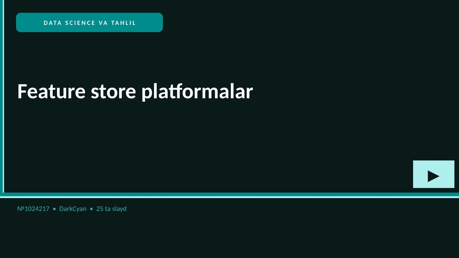 DATA SCIENCE VA TAHLIL