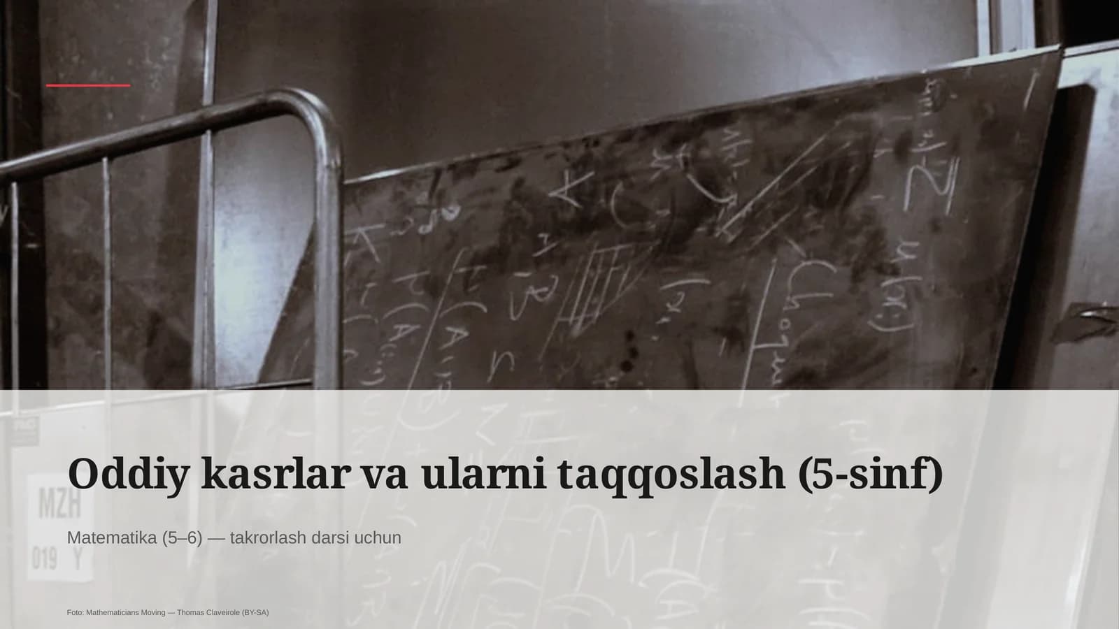 Oddiy kasrlar va ularni taqqoslash (5-sinf)