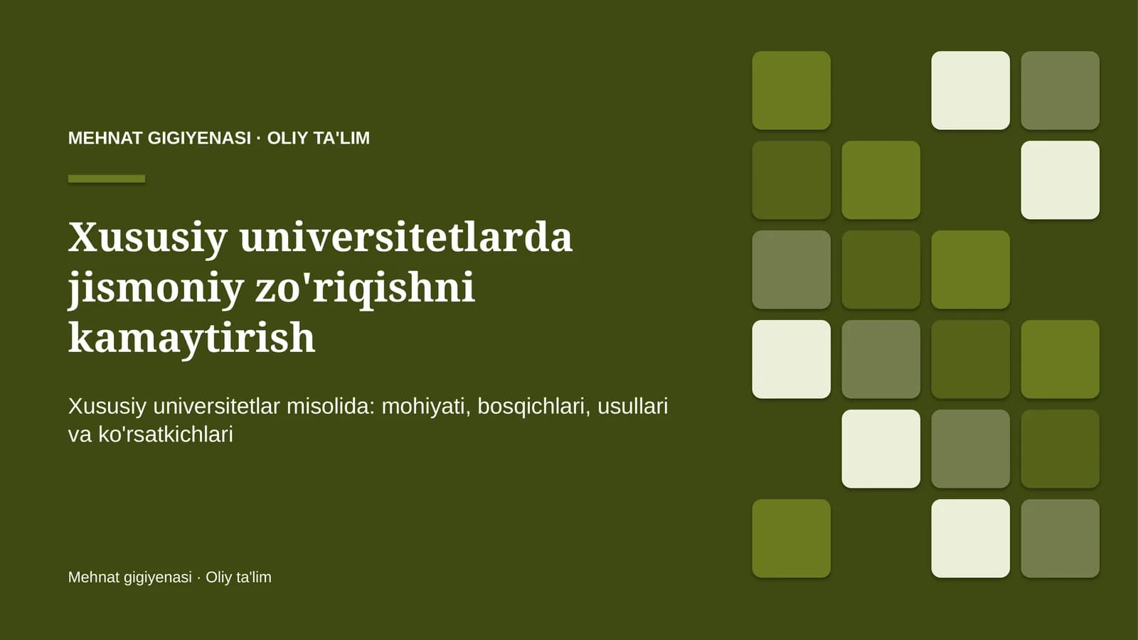xususiy universitetlarda jismoniy zo'riqishni kamaytirish 2436
