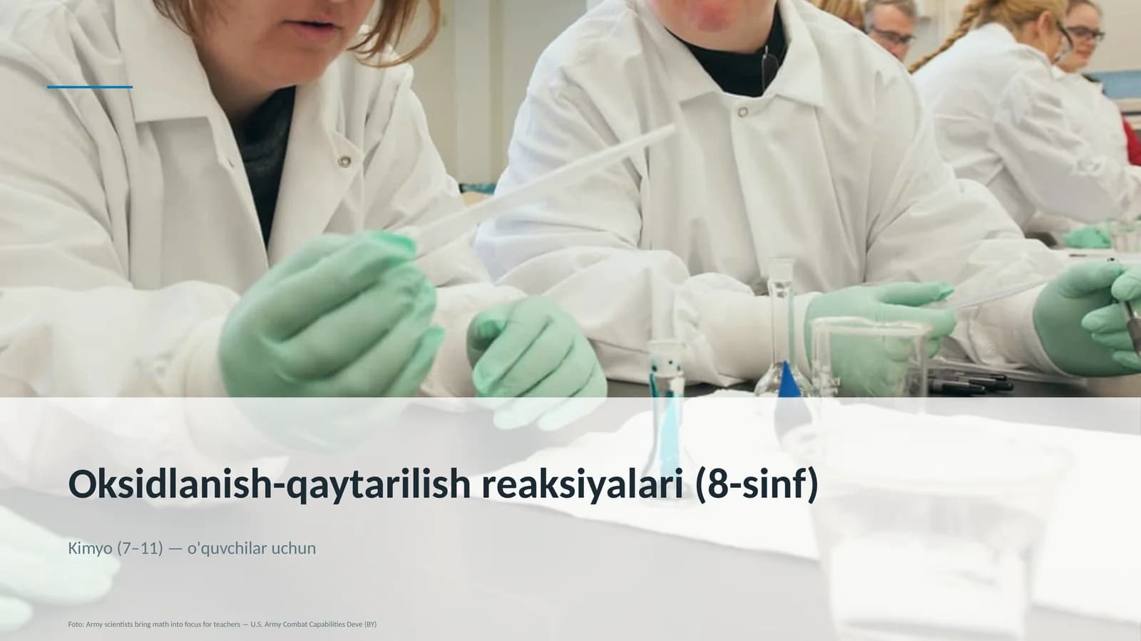 Oksidlanish-qaytarilish reaksiyalari (8-sinf)