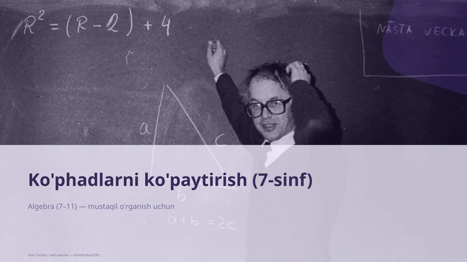 Ko'phadlarni ko'paytirish (7-sinf)