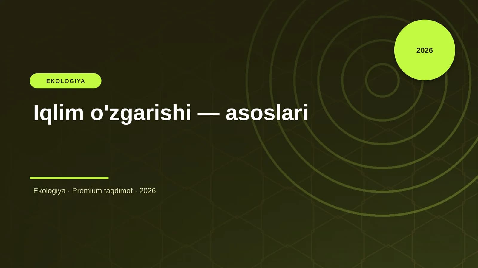 Iqlim o'zgarishi — asoslari