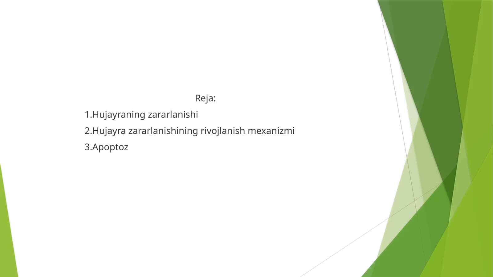 Hujayraning zararlanishi