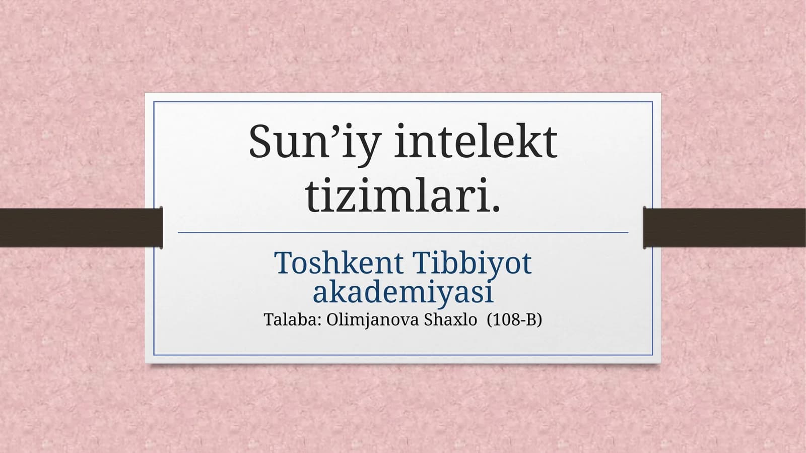 Sun’iy intellekt (Al) nima?