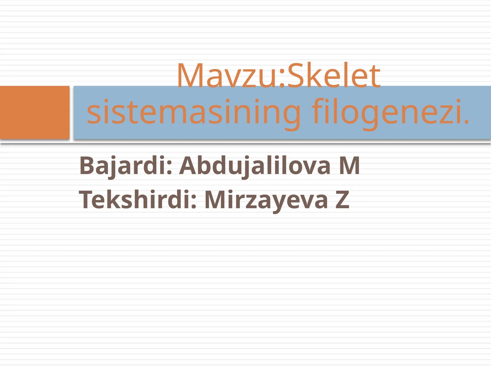 Skeletsistemasining filogenezi