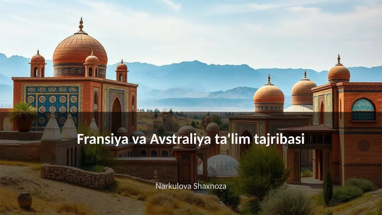 Fransiya va Avstraliya ta'lim tajribasi