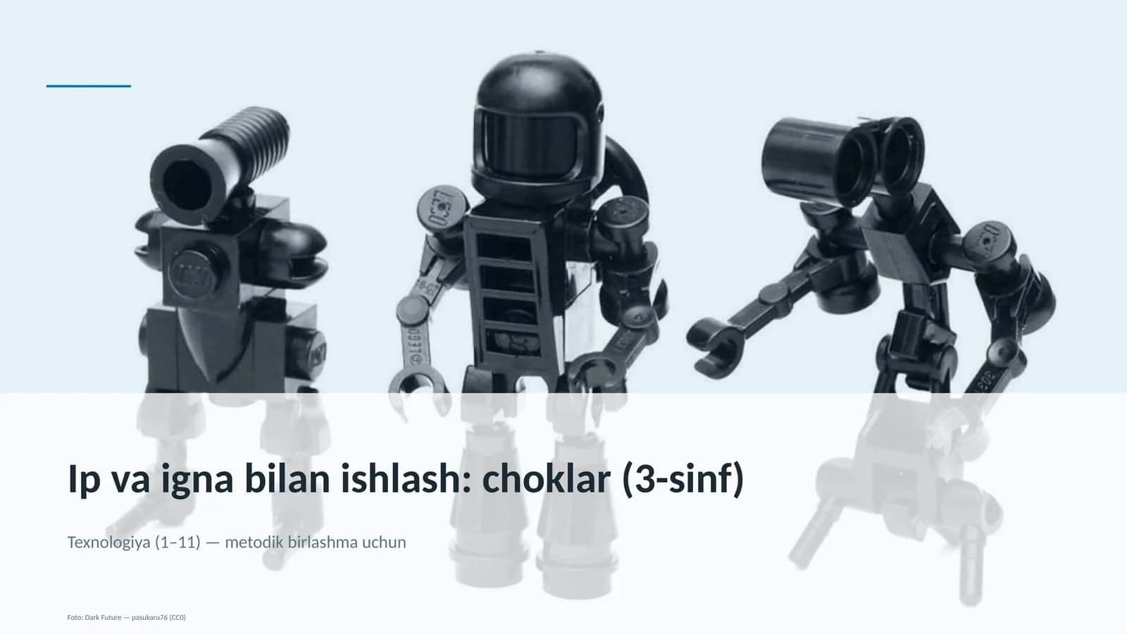 Ip va igna bilan ishlash: choklar (3-sinf)