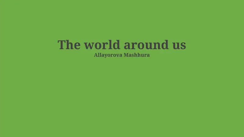 Environments: A Multifaceted World