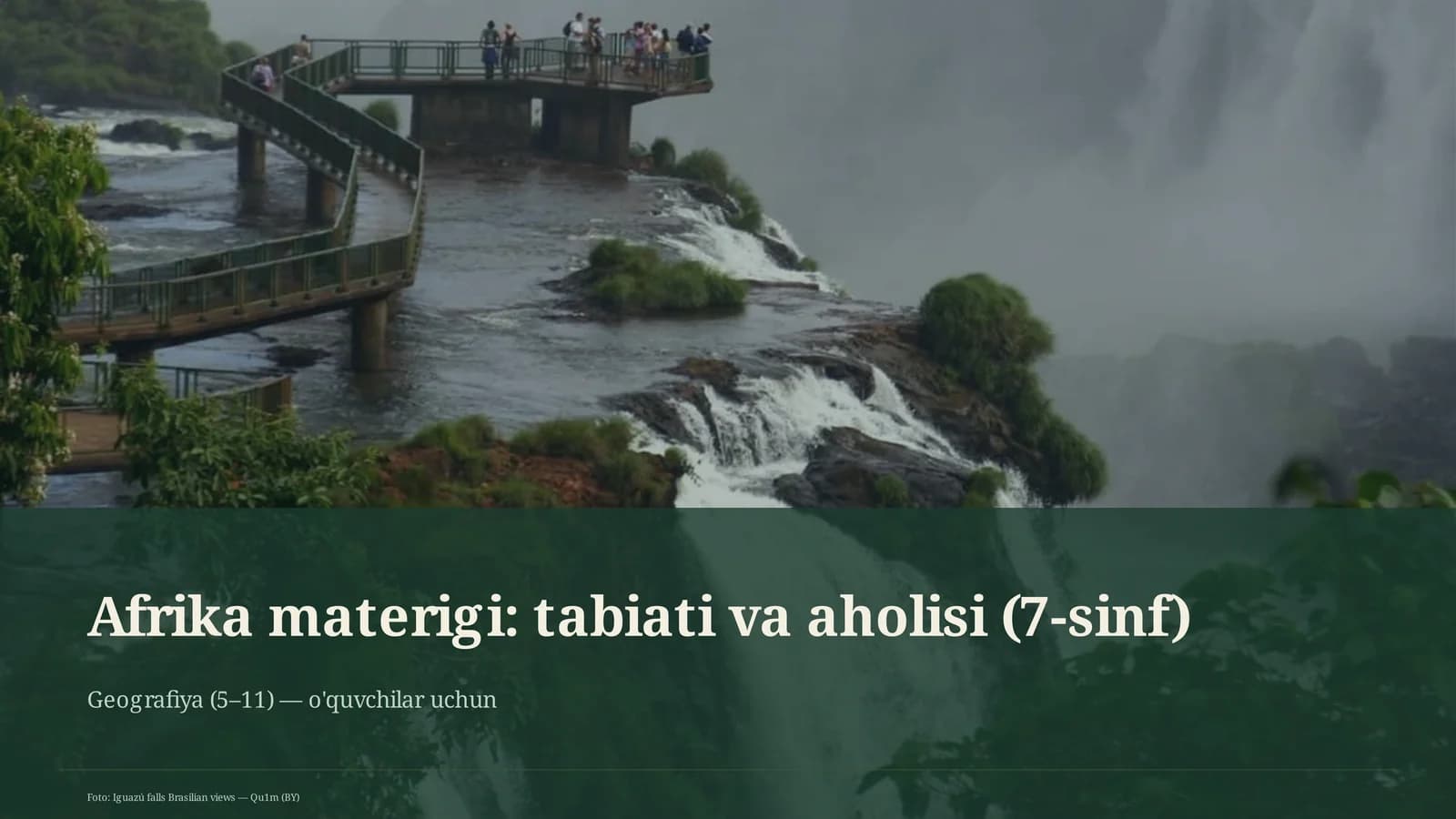 Afrika materigi: tabiati va aholisi (7-sinf)