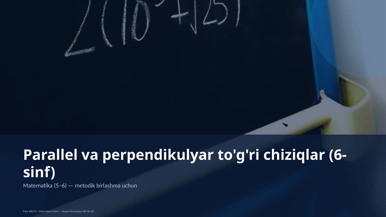 Parallel va perpendikulyar to'g'ri chiziqlar (6-sinf)