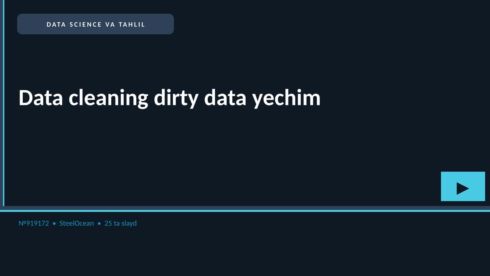 DATA SCIENCE VA TAHLIL