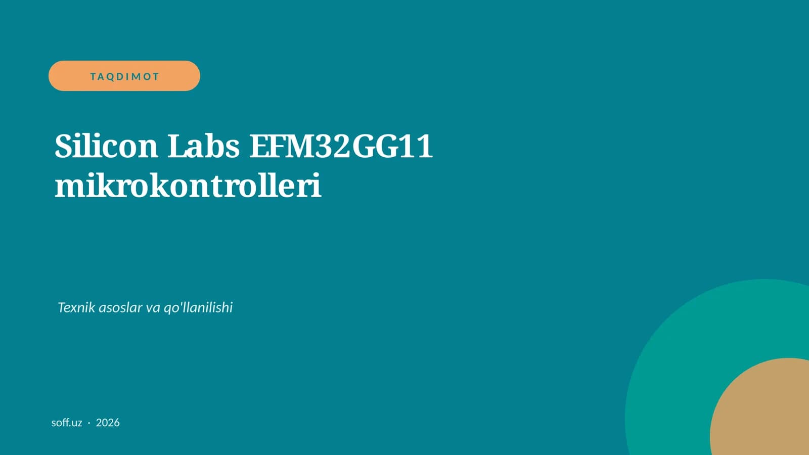EFM32GG11 mikrokontrolleri