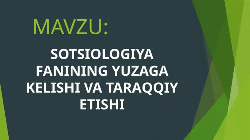 Sotsiologiya