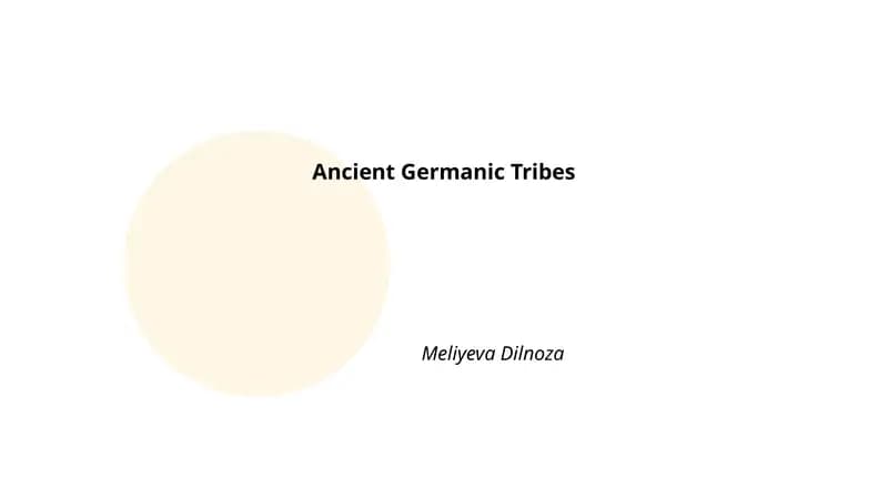 Ancient Germanic Tribes