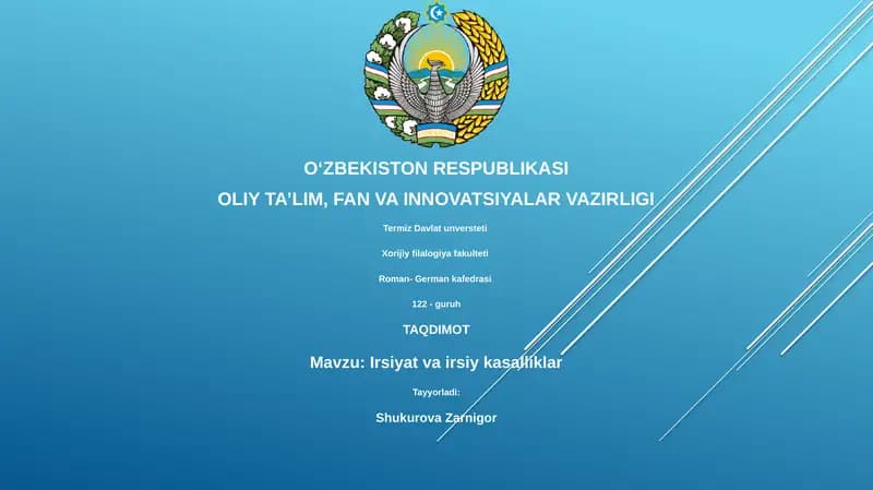 Irsiyat va irsiy kasalliklar