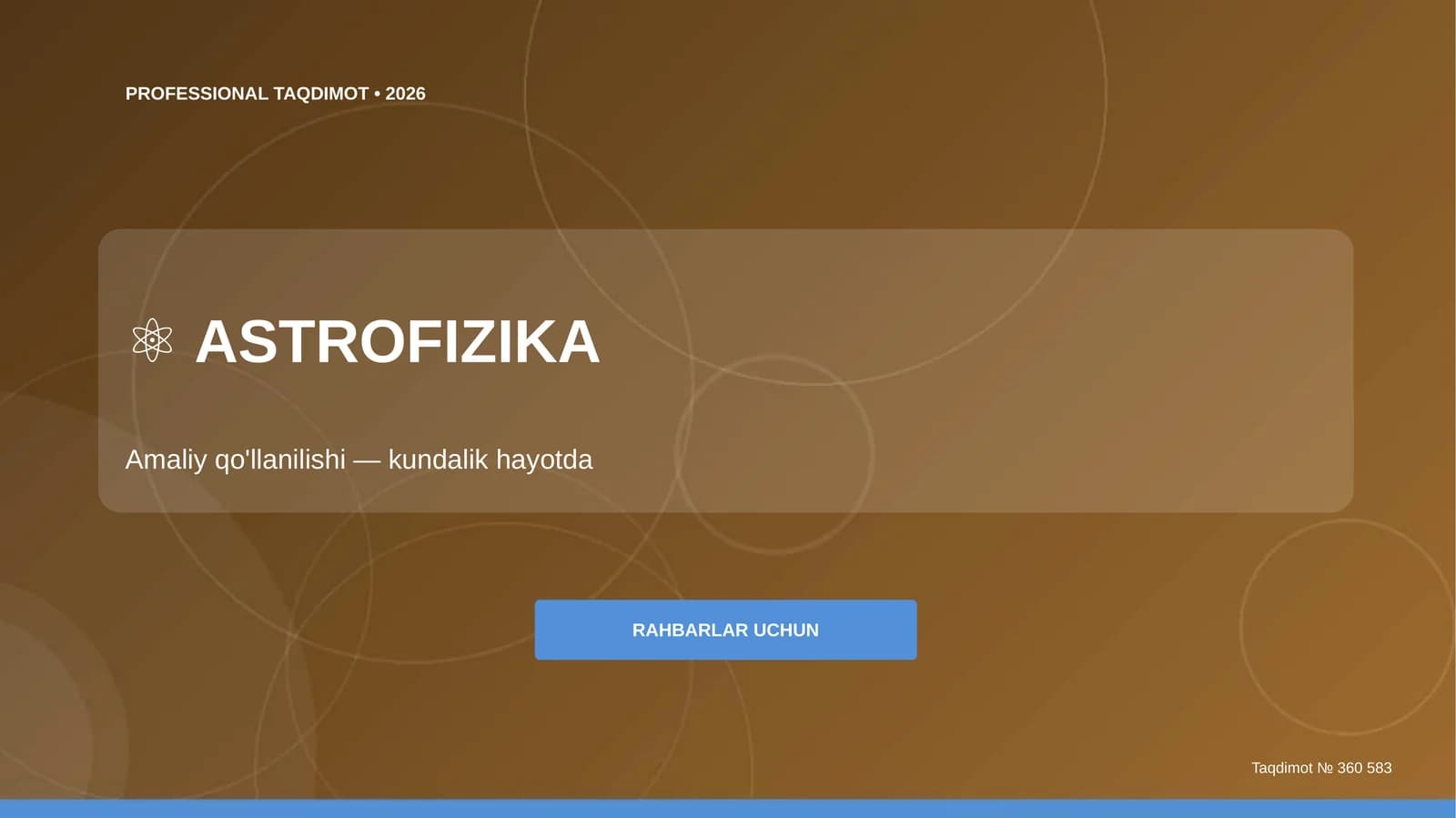 Astrofizika: amaliy qo'llanilishi