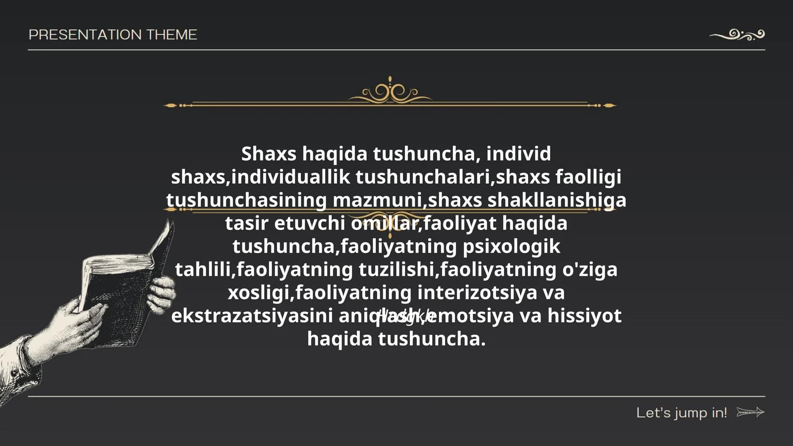 Tushunchalar tavsifi