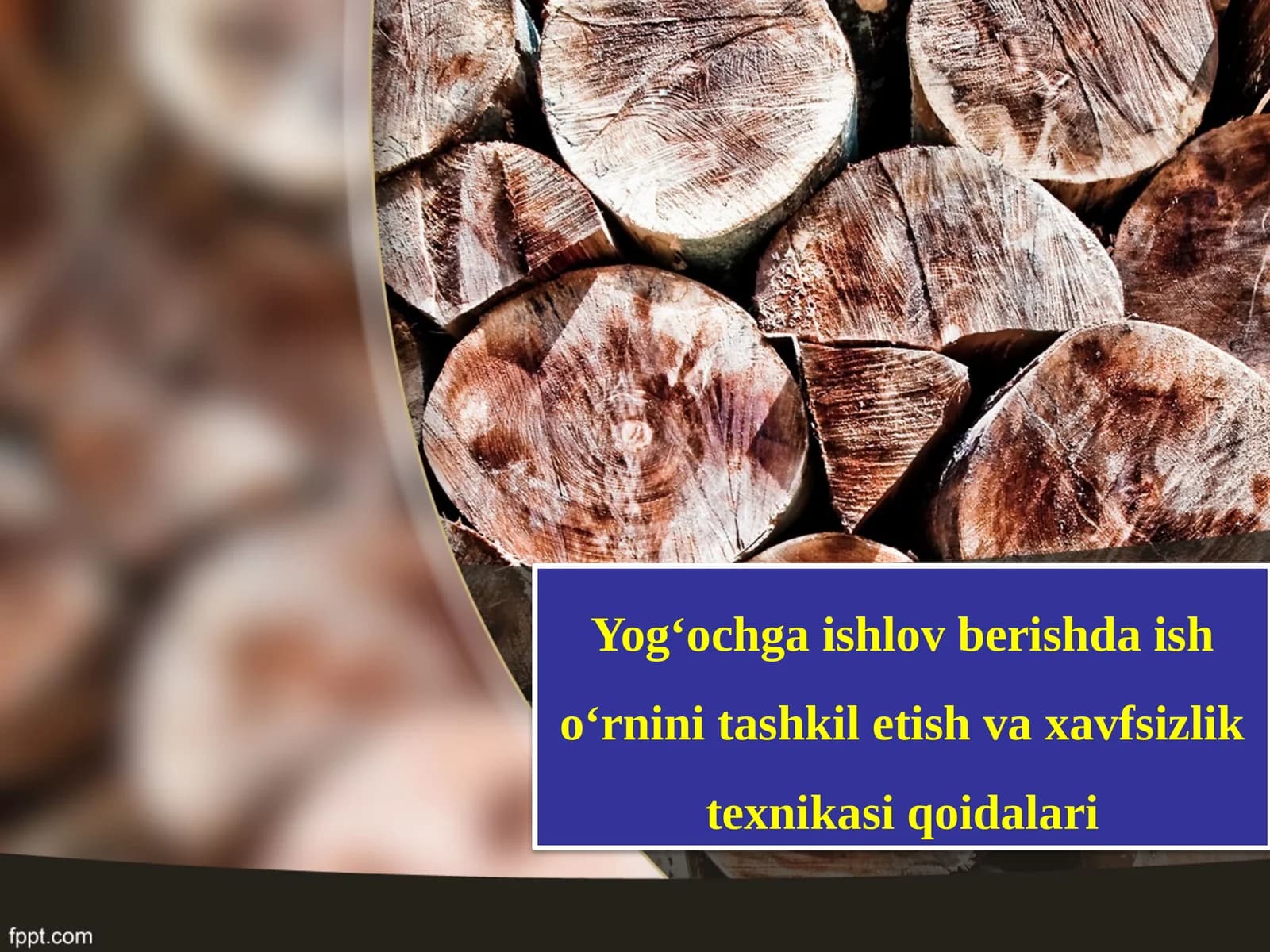 Yog‘ochga ishlovberishda isho‘rni nitashkiletish vaxavfsizlik texnikasi qoidalari
