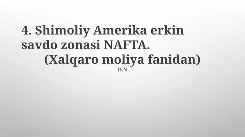 NAFTAning iqtisodiy ta'siri