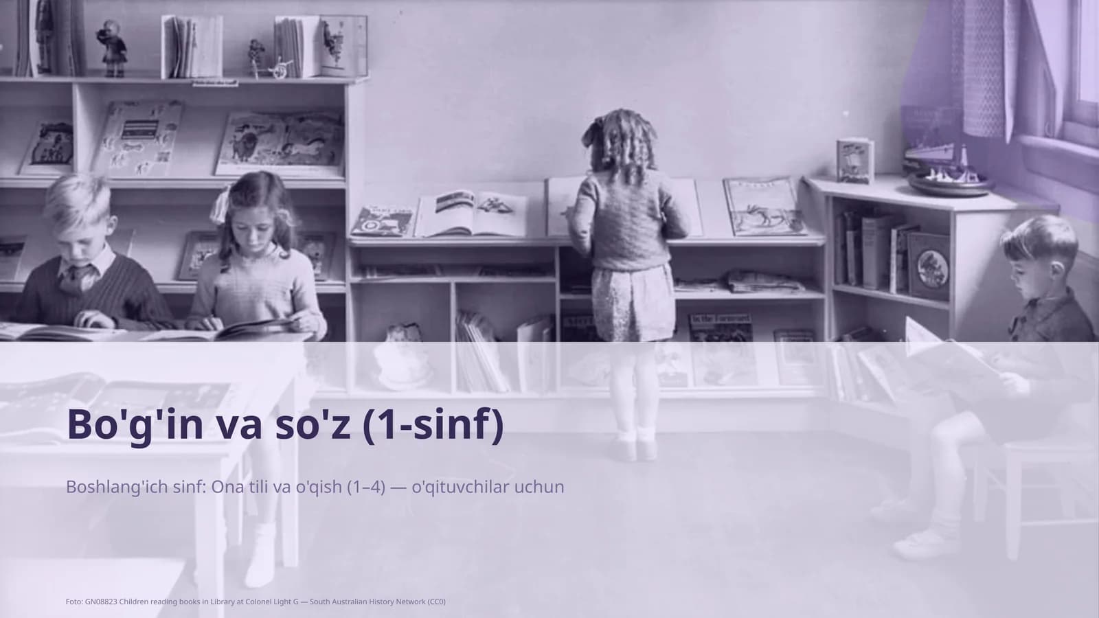 Bo'g'in va so'z (1-sinf)