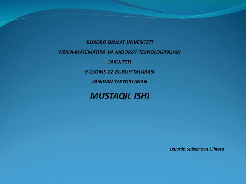 SHAXS VA UNING MOHIYATI