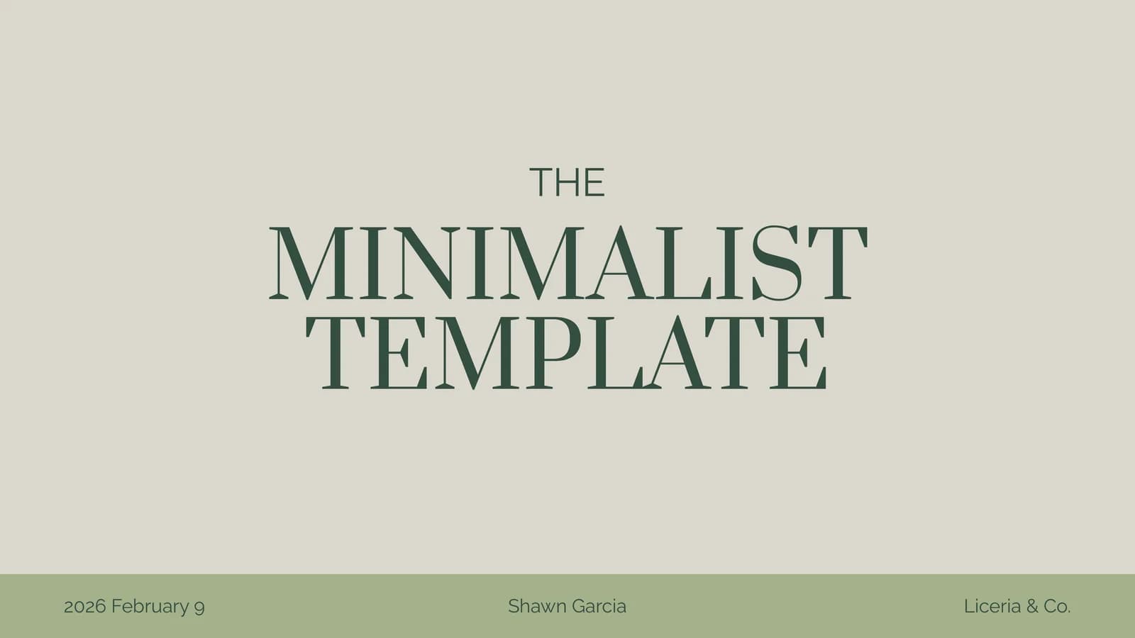 MINIMALIST TEMPLATE