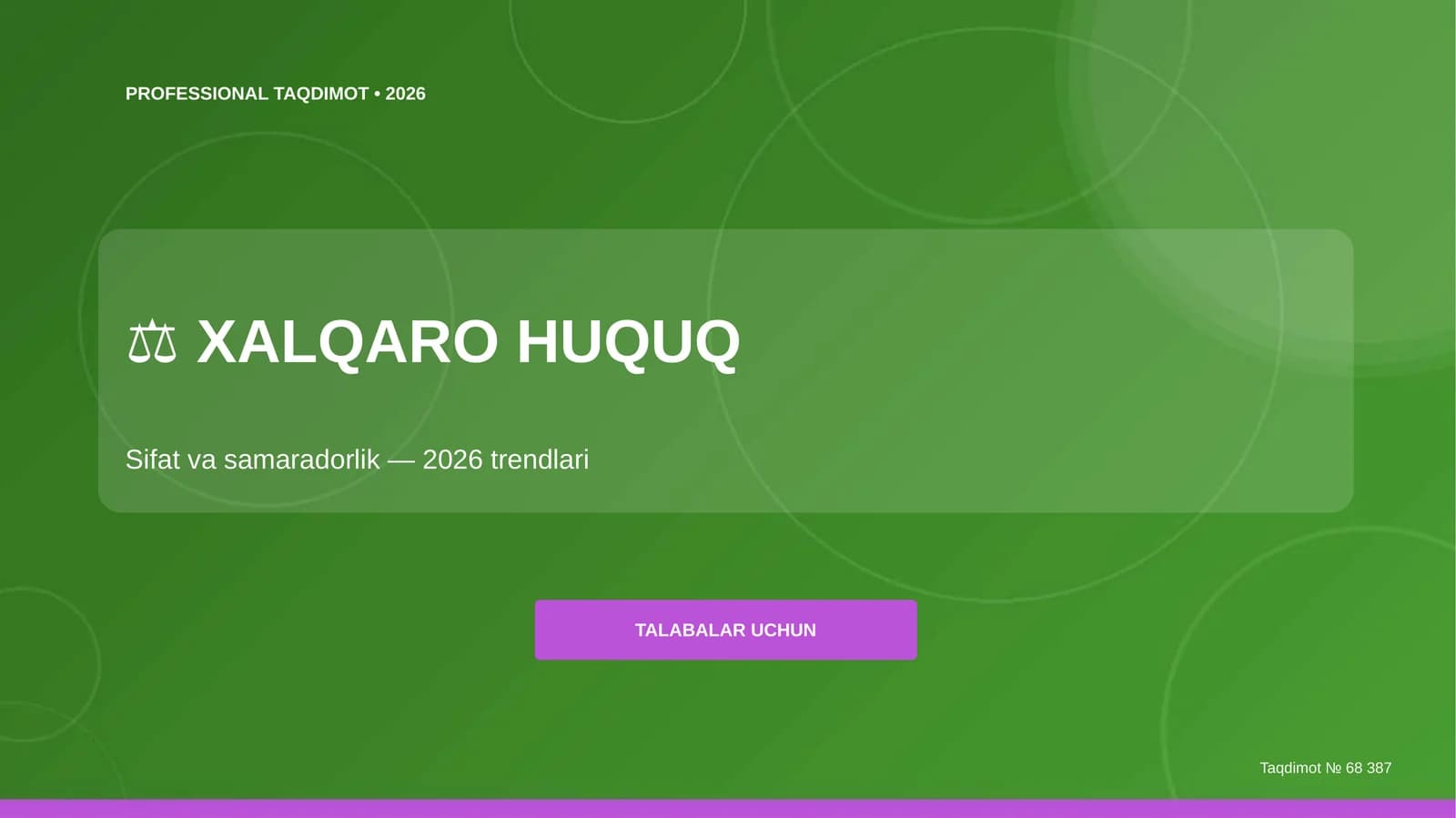 Xalqaro huquq: sifat va samaradorlik (2026 trendlari)