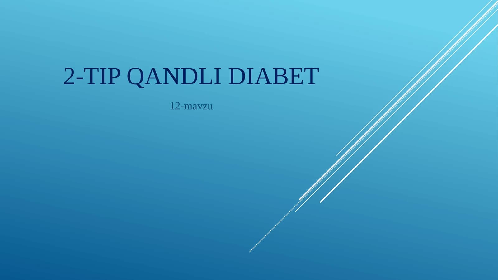2-tip qandli diabet