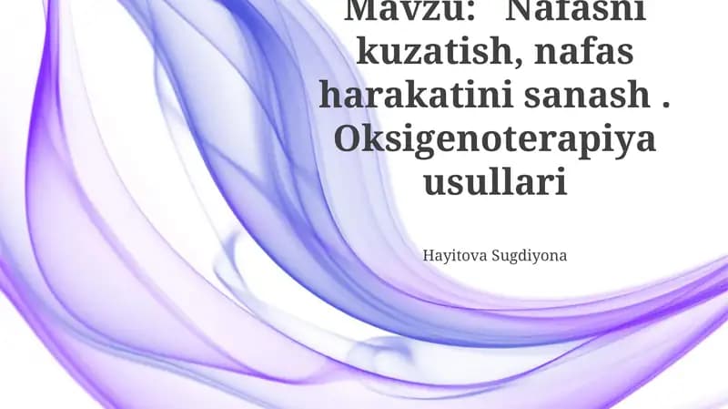 Nafas harakatlarini sanash