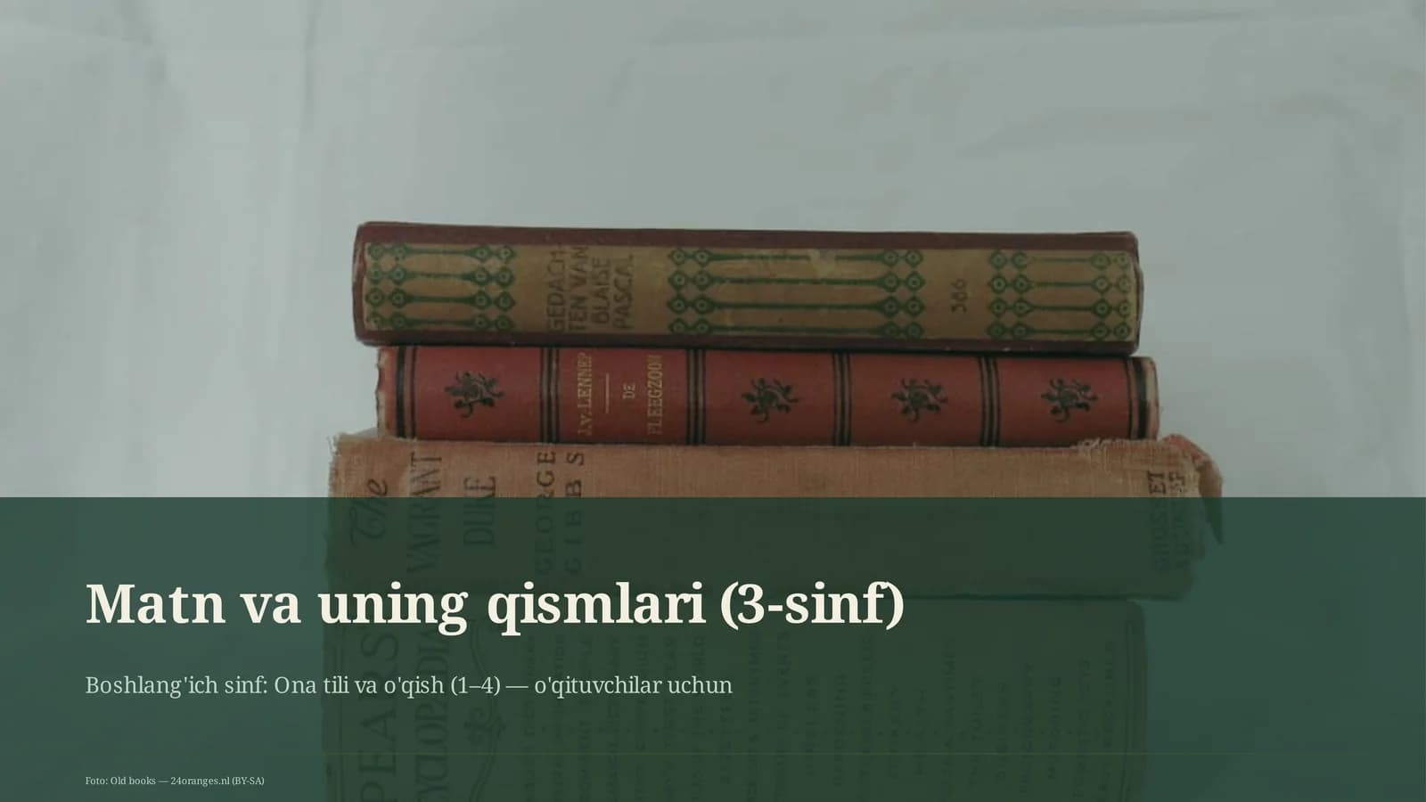 Matn va uning qismlari (3-sinf)