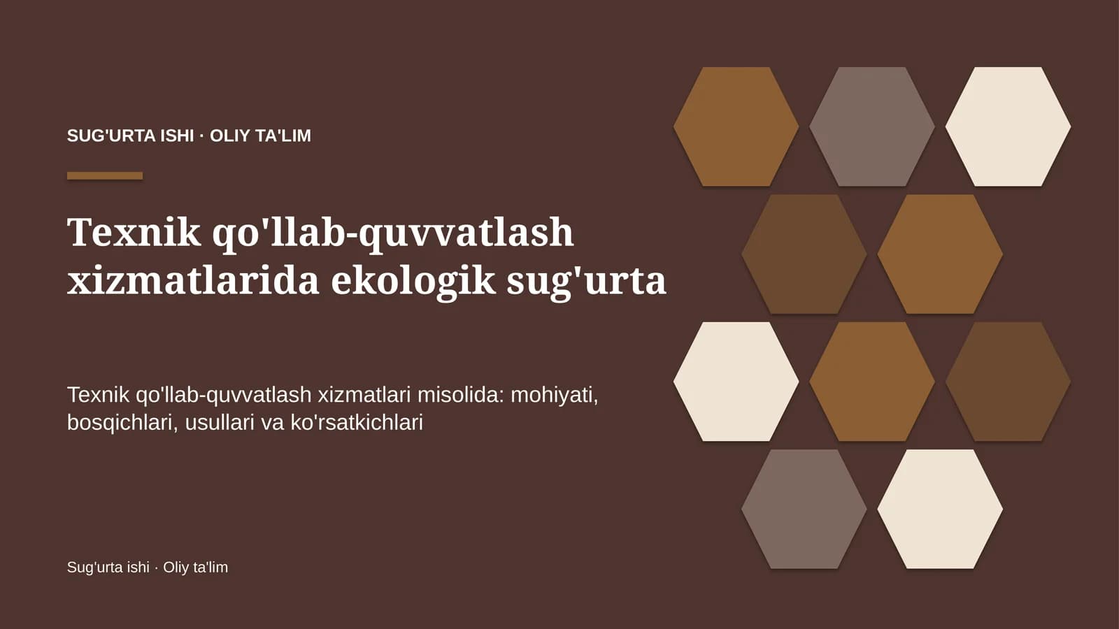 texnik qo'llab quvvatlash xizmatlarida ekologik sug'urta 7461