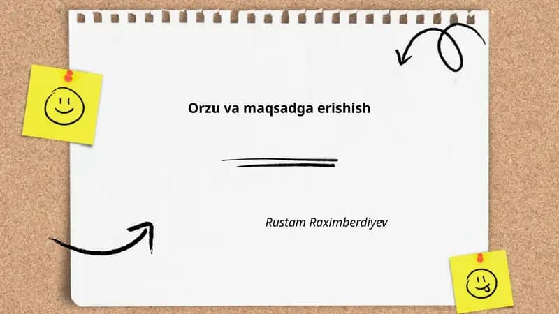 Orzu va maqsadga erishish