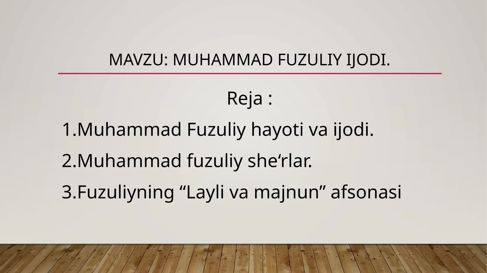 Muhammad fuzuliy ijodi.