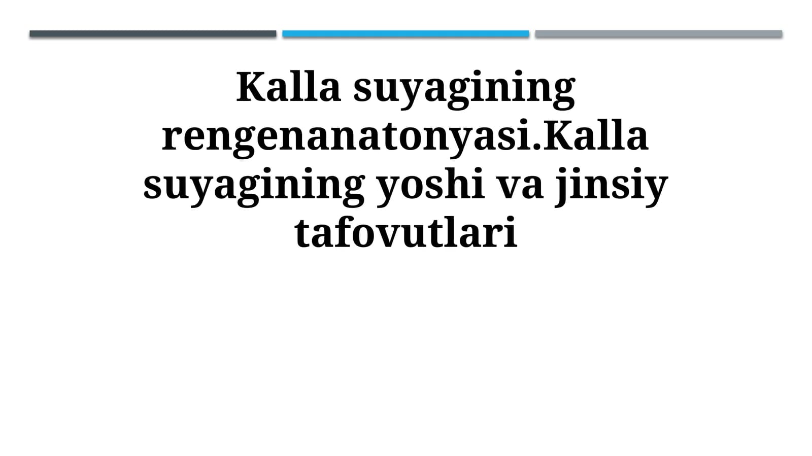 Kalla suyagining rengenanatonyasi.Kalla suyagining yoshi va jinsiy tafovutlari