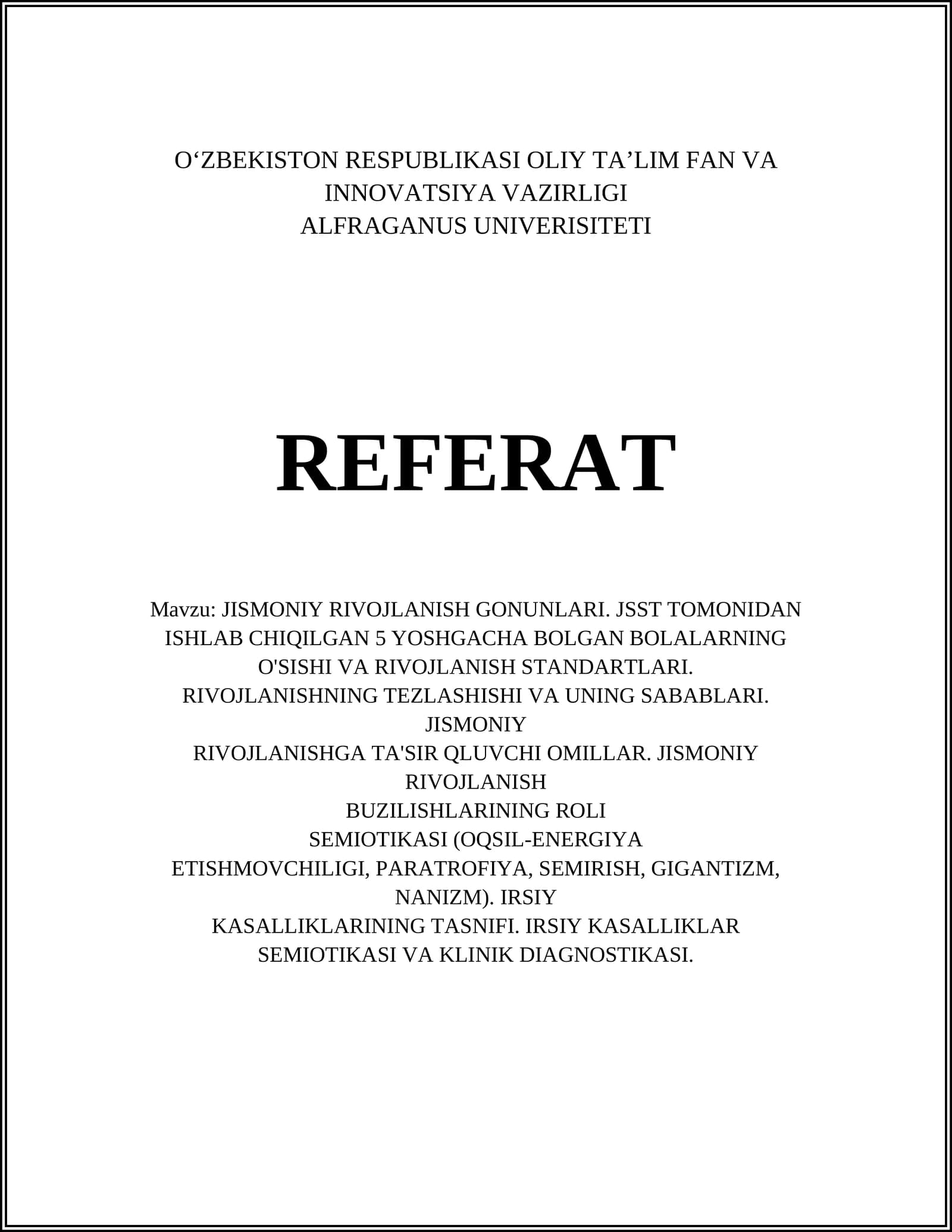 Jismoniy rivojlanish qonunlari