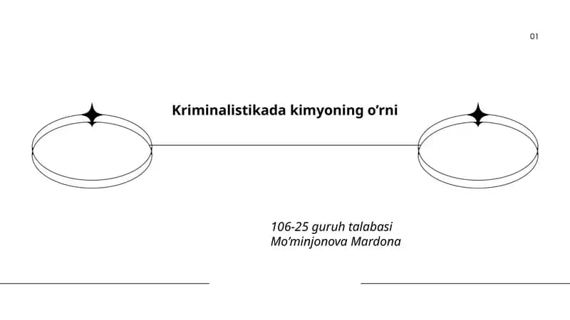 Kriminalistikada kimyoning o'rni