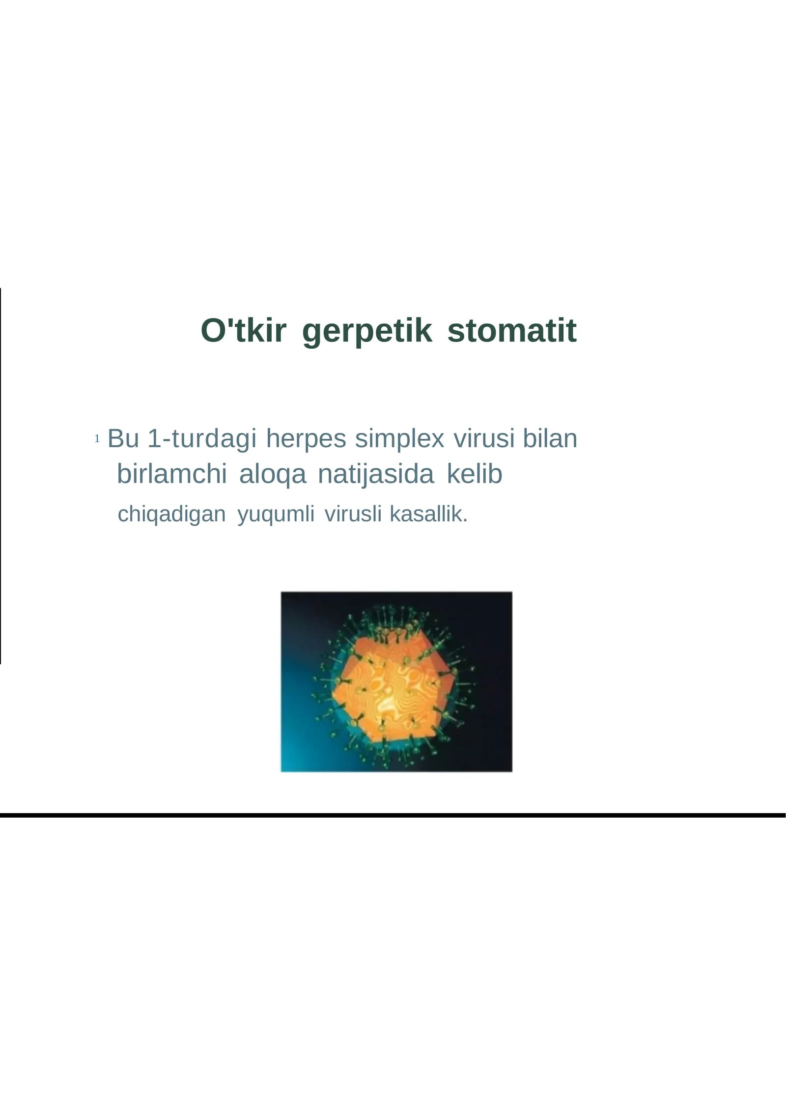 O'tkir gerpetik stomatit